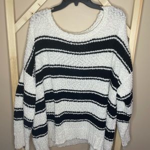 Plus striped sweater